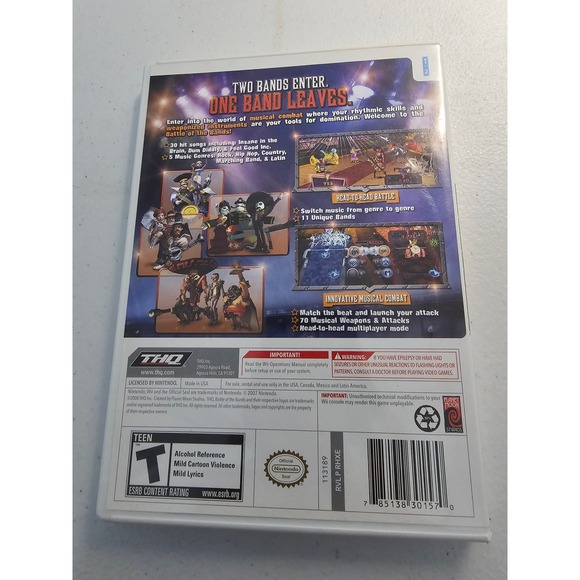 Battle of the Bands Nintendo Wii Video Game Complete Disc Manual Case - Picture 4 of 4